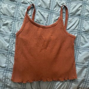 Old Navy Women’s Rust Red Ribbed Tank Top